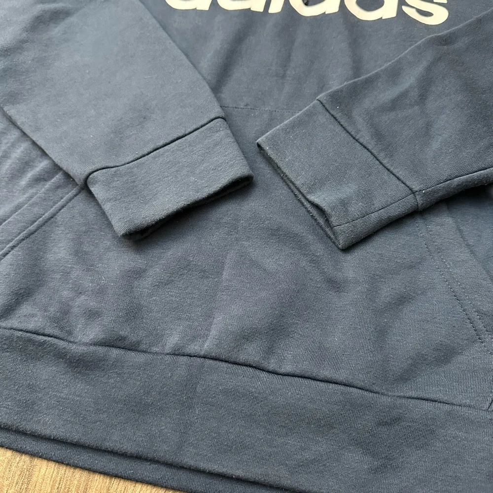 Adidas Golf Hoodie Adult Size L Logo Navy Blue Pullover Soft